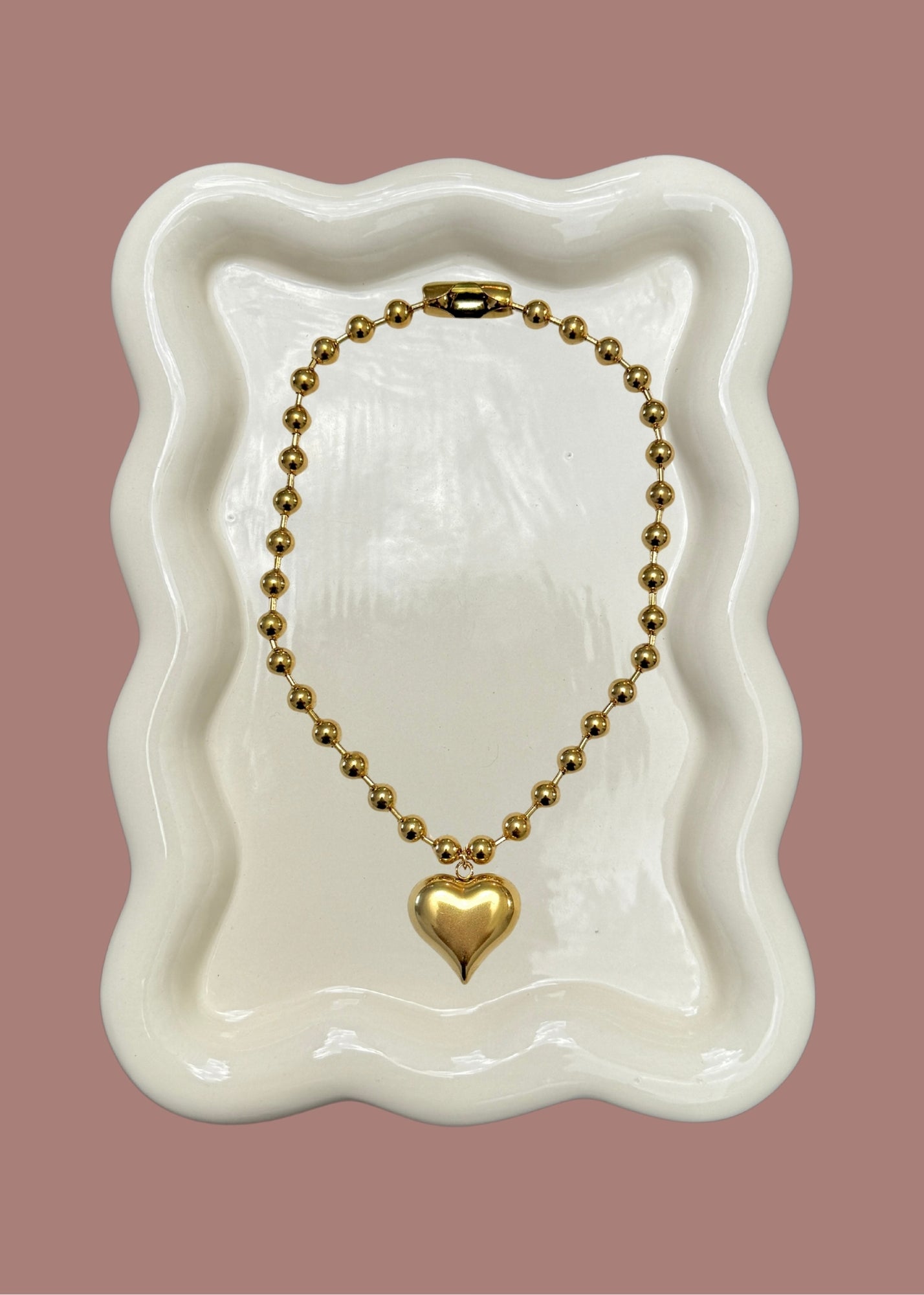 Big Heart Bead Necklace