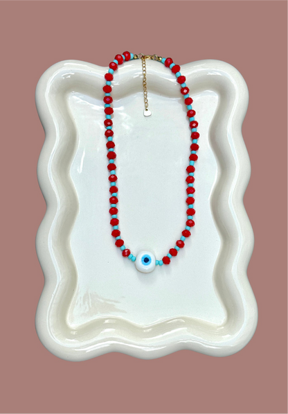 Crystal Evil Eye Necklace