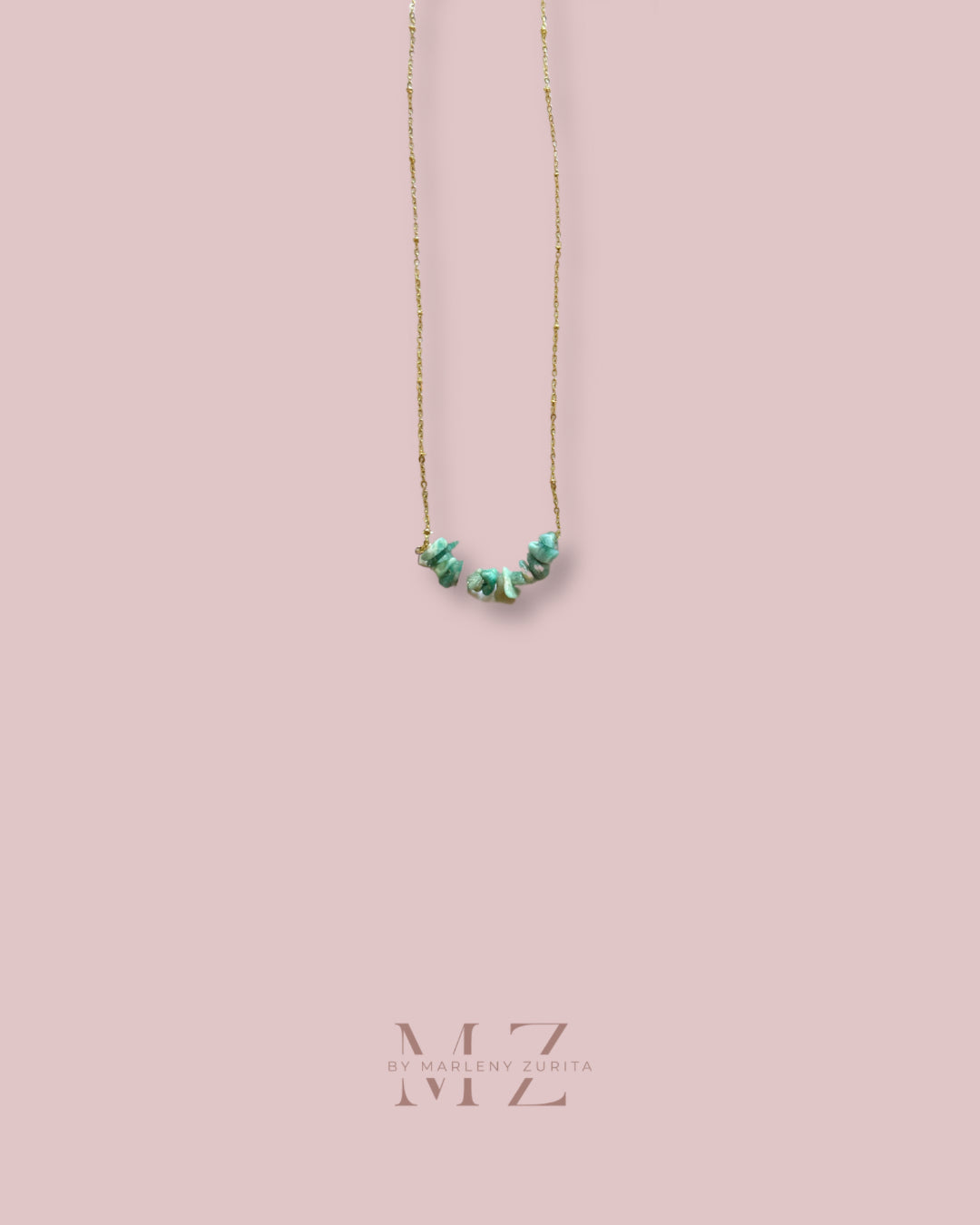 Natural Stone Gold Necklace
