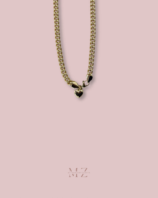 Gold heart Chunky Necklace
