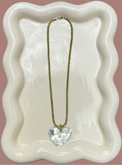 Clear Heart Necklace