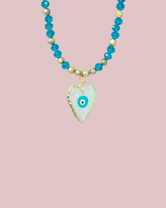 Crystal Evil Eye Necklace