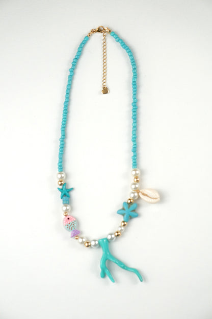 Blue Coral Necklace