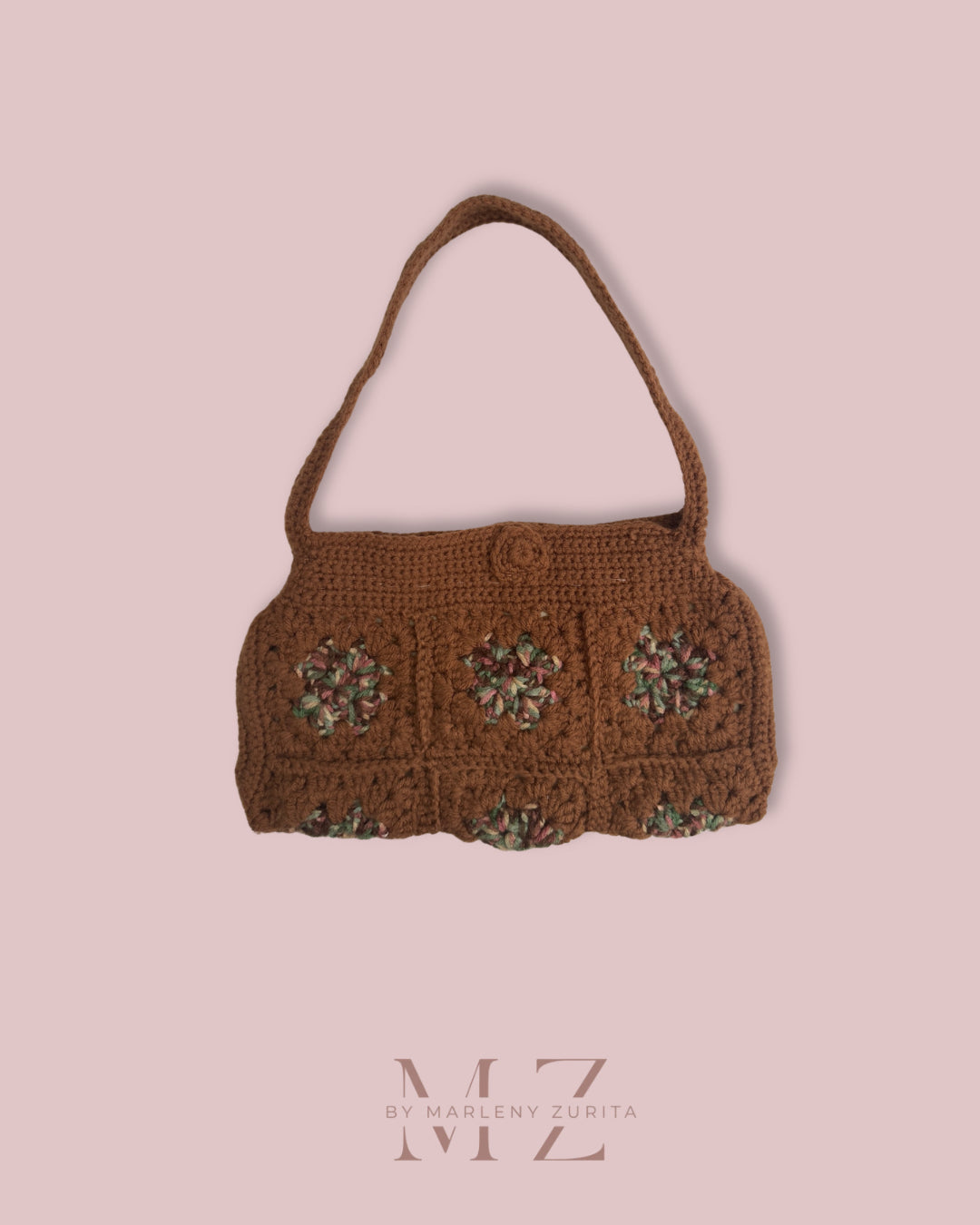 Crochet Brown Small Bag