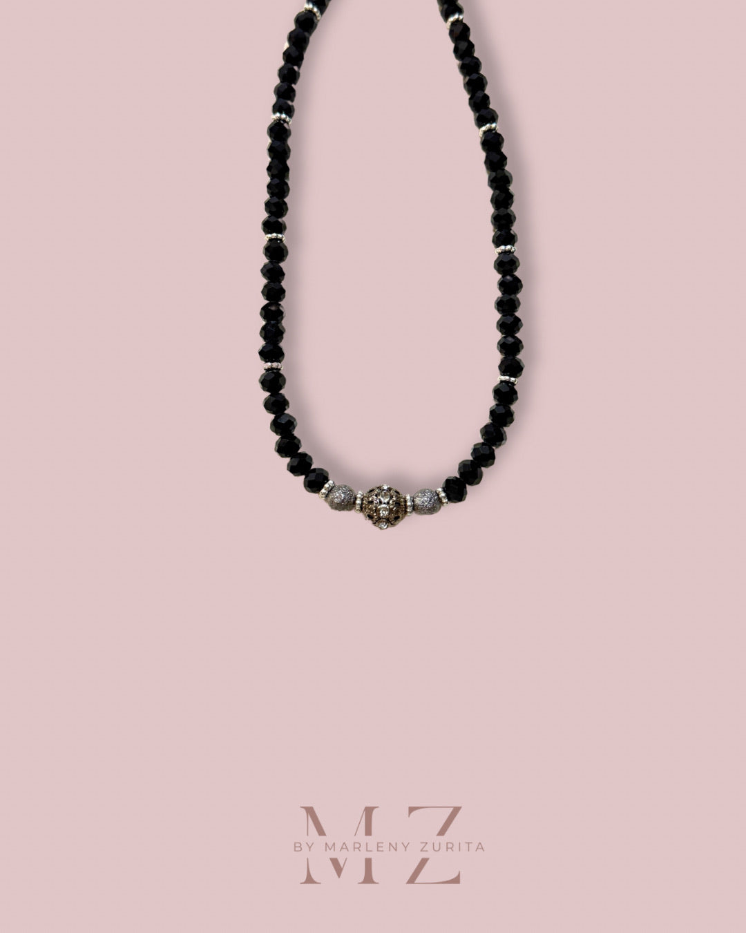 Black Crystal Necklace