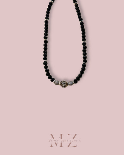 Black Crystal Necklace