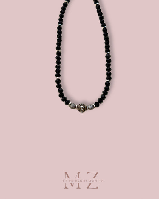 Black Crystal Necklace