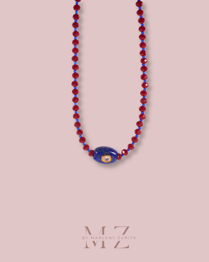 Ruby Blue Necklace