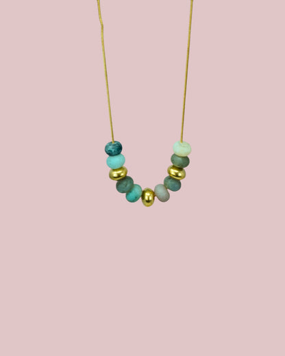 Natural stone Rondel Necklace