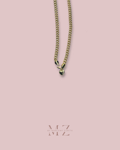 Gold Heart Chunky Necklace