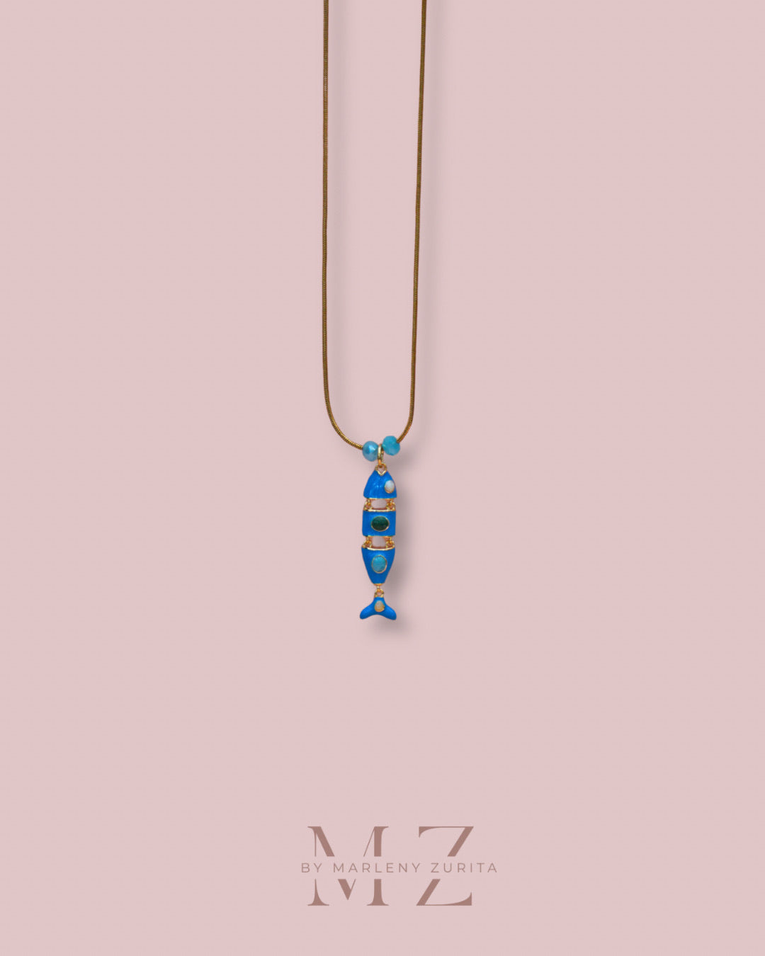 Blue Fish Necklace