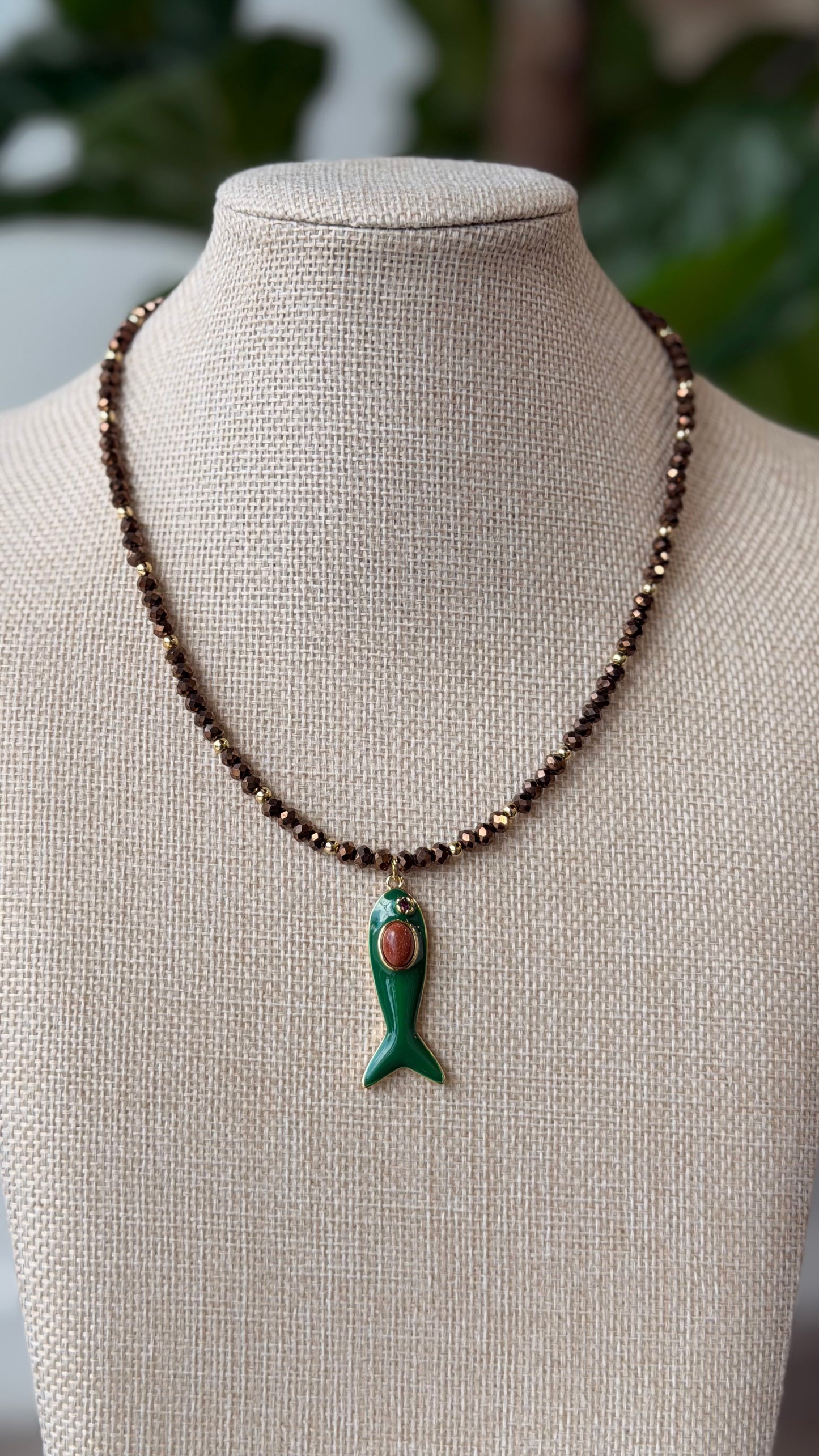 Brown Fish Necklace