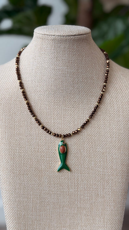 Brown Fish Necklace
