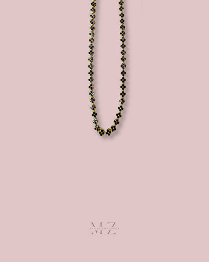 Clover Crystal Gold Necklace