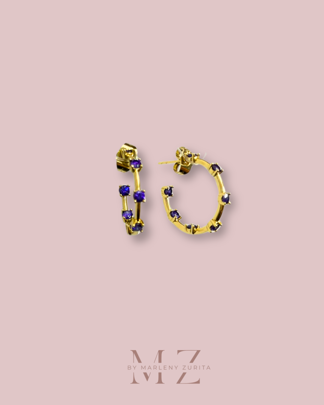 Crystal Hoop Earring