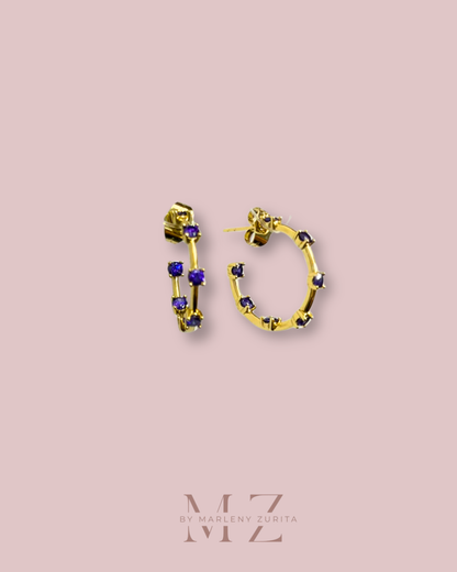 Crystal Hoop Earring