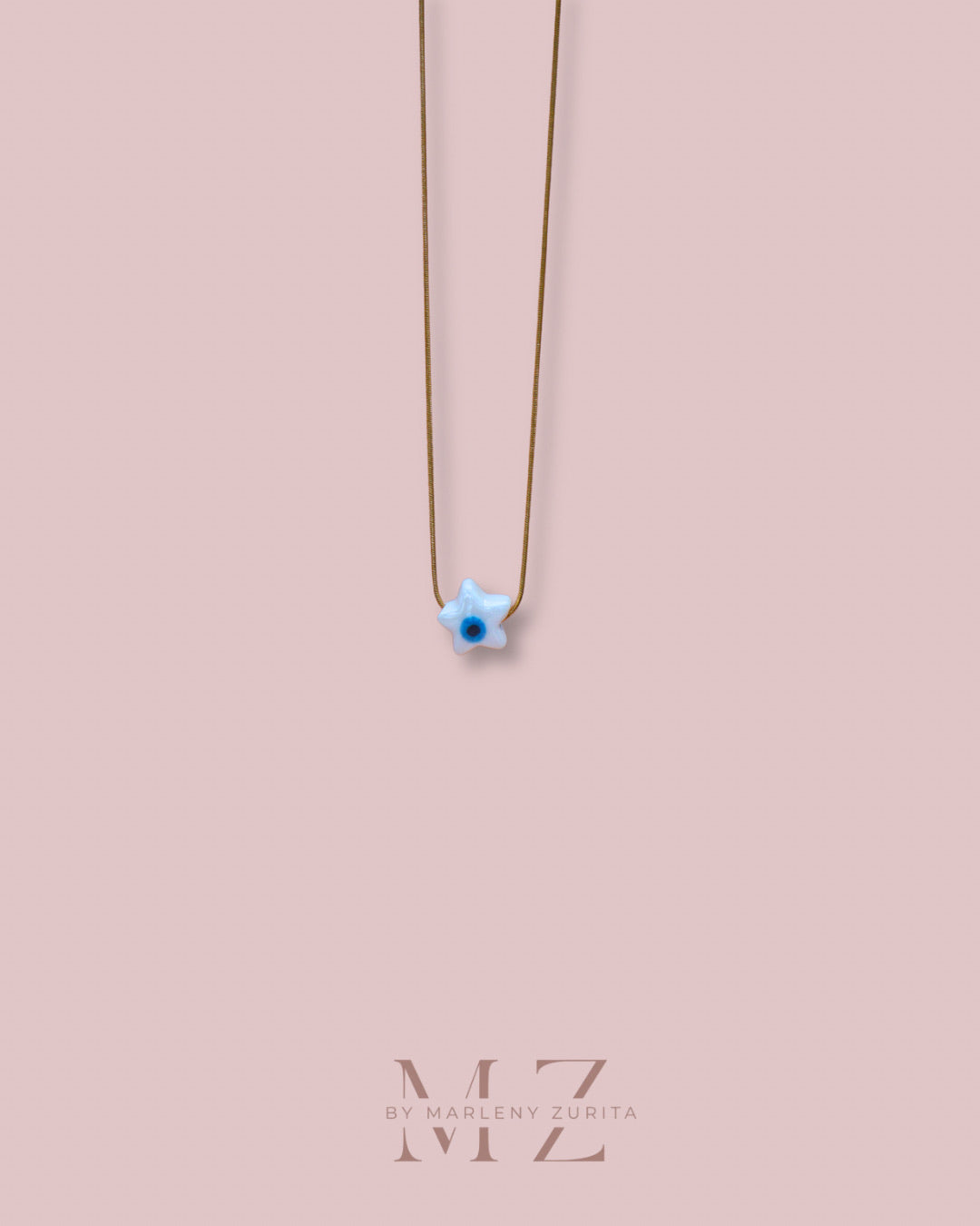 Blue Star Eye Necklace