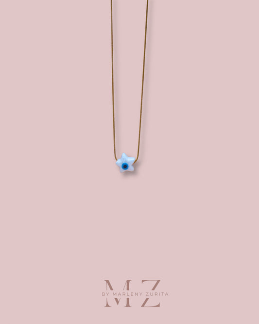 Blue Star Eye Necklace