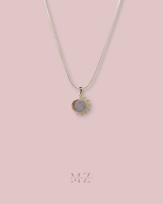 Crystal Half Sun Necklace