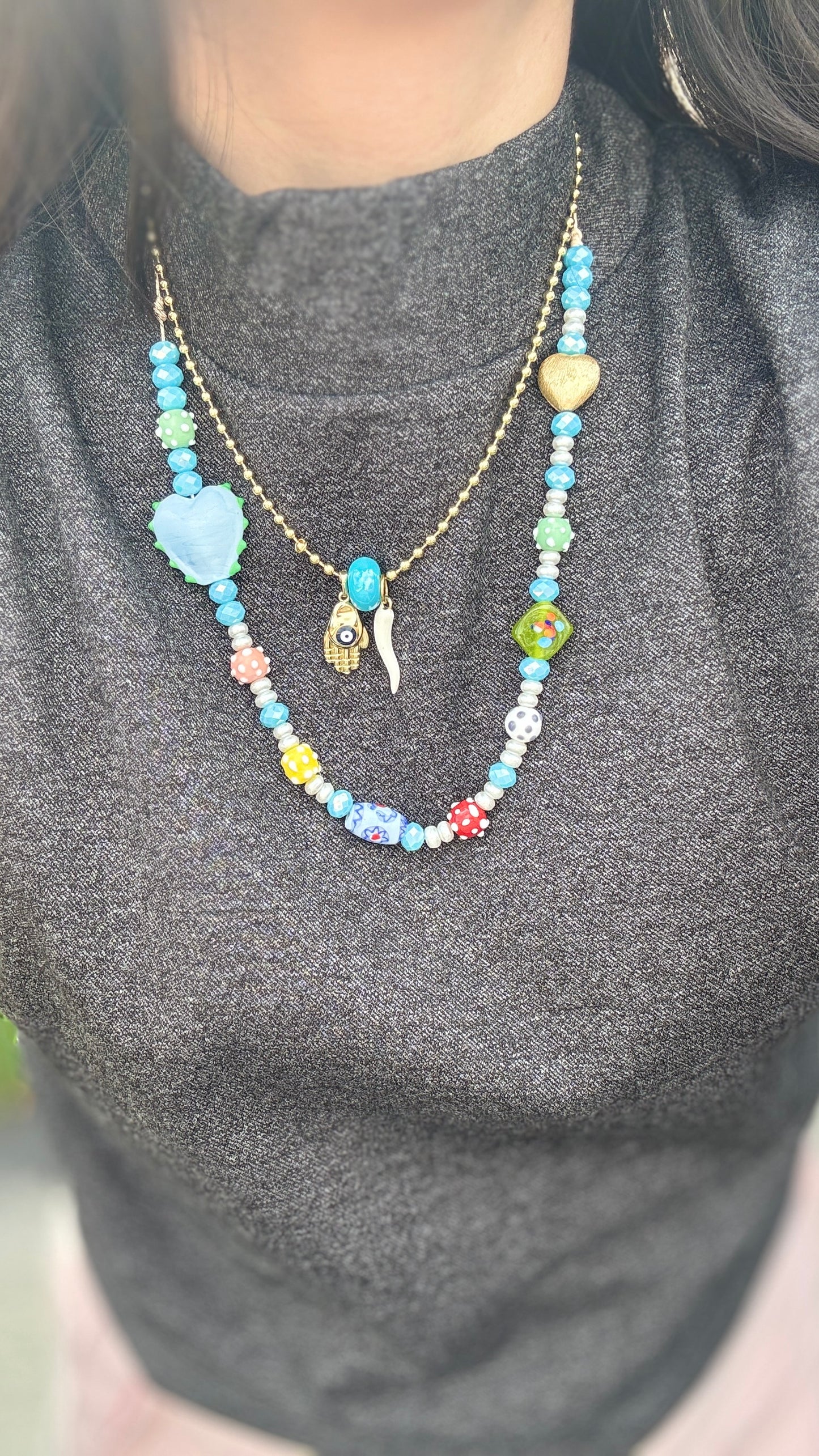 Hamsa Hand Gold Necklace