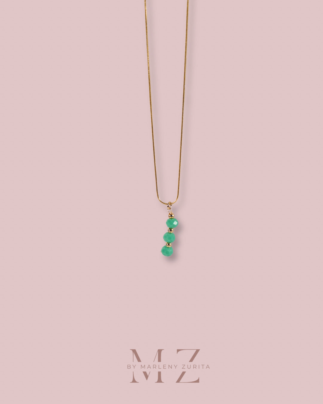 Mint Crystal Necklace