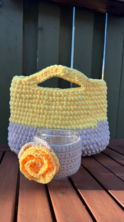 Crochet Color block Bag
