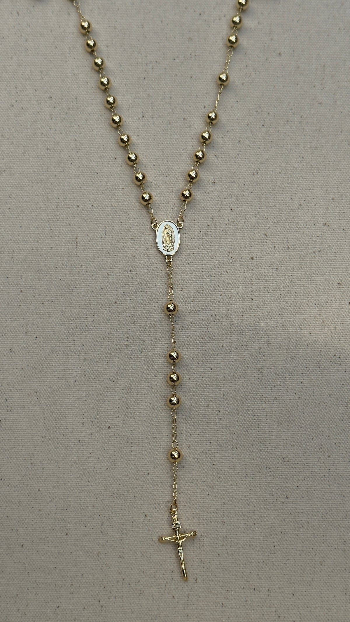 Golden Rosary Necklace