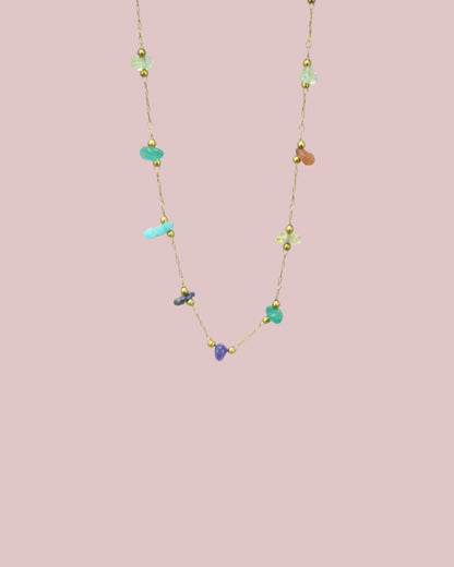 Natural Stone Gold Necklace