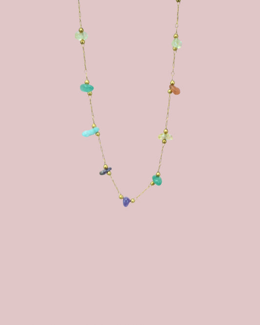 Natural Stone Gold Heart