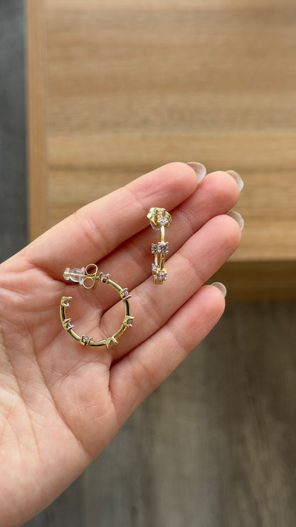 Crystal Hoop Earring