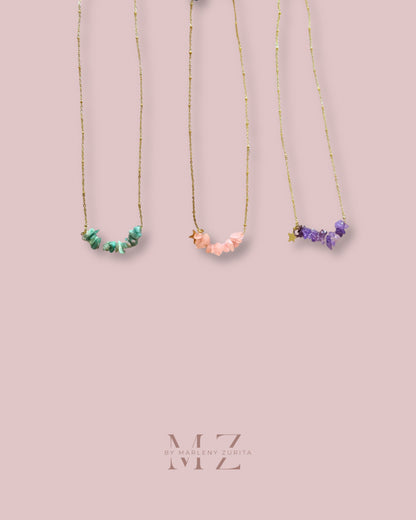 Natural Stone Gold Necklace