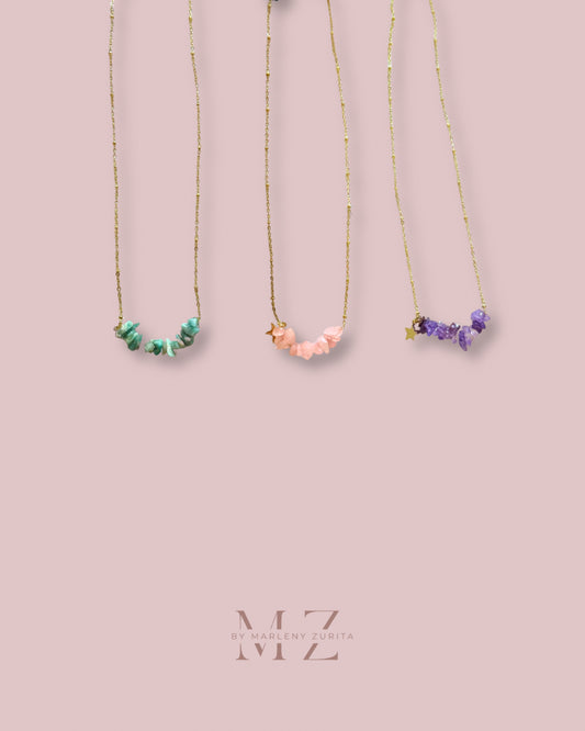 Natural Stone Gold Necklace