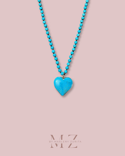Heart Stone Long Necklace