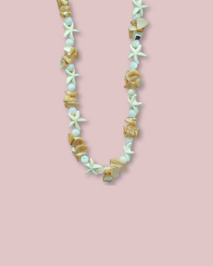 Mother of Pearl Coral Necklace