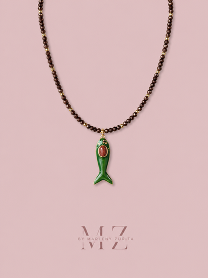Brown Fish Necklace