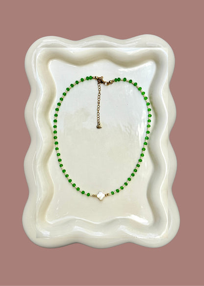 Mother of Pearl / Crystal Necklace