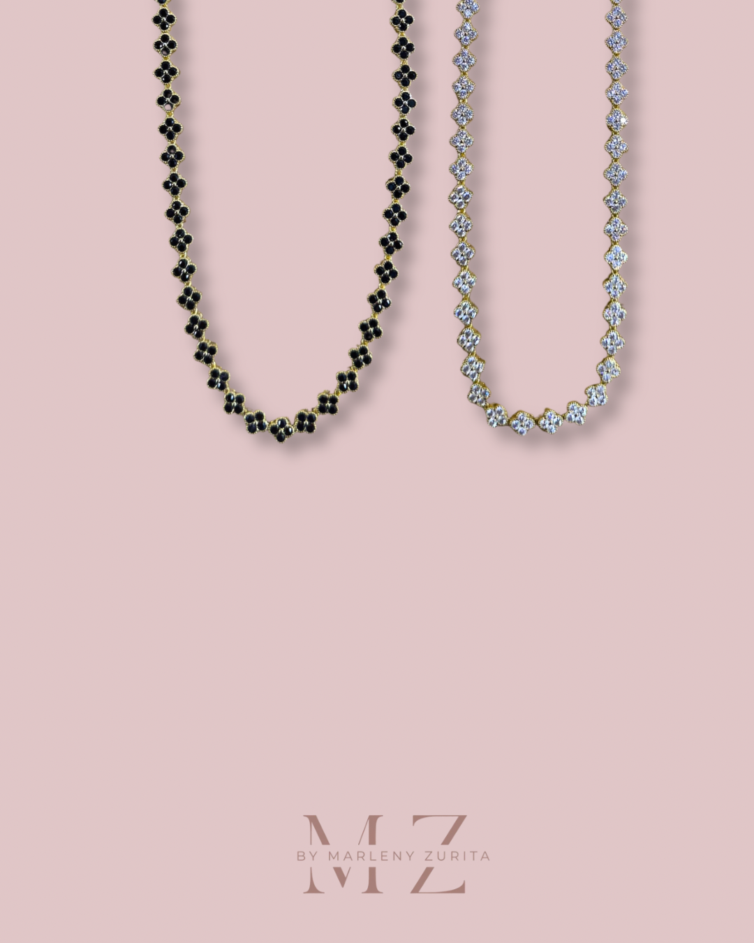 Clover Crystal Gold Necklace
