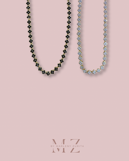 Clover Crystal Gold Necklace