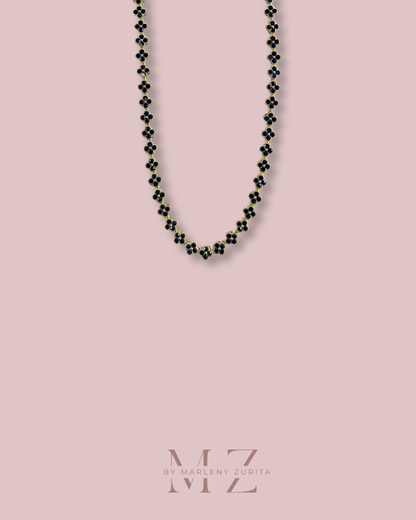 Clover Crystal Gold Necklace