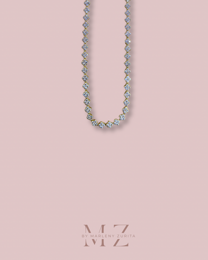 Clover Crystal Gold Necklace