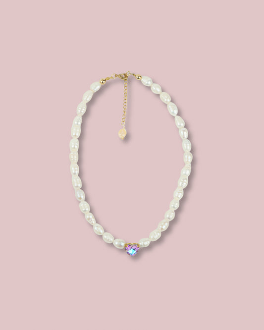 Pearl Heart Necklace