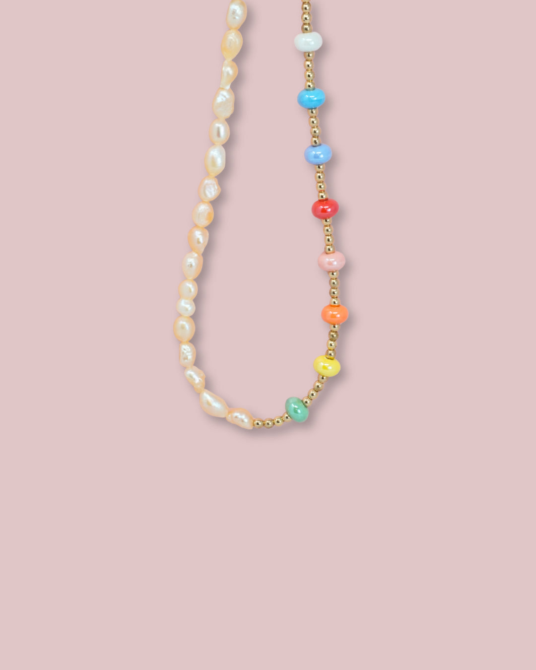 Rainbow Pearl Necklace