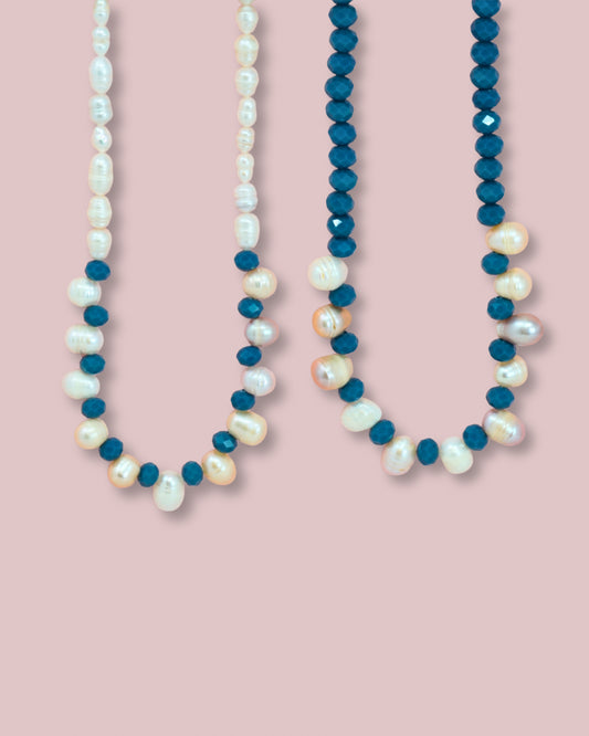 Crystal Pearl Mix Necklace