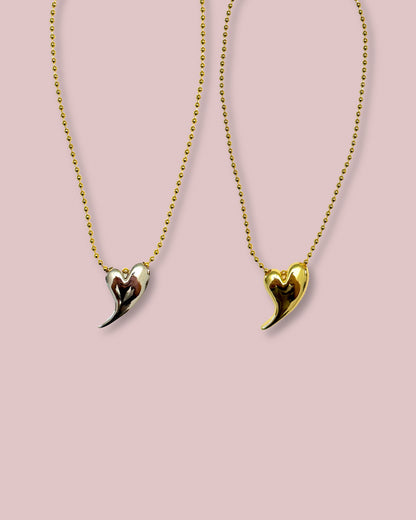 Tear Drop Heart Necklace