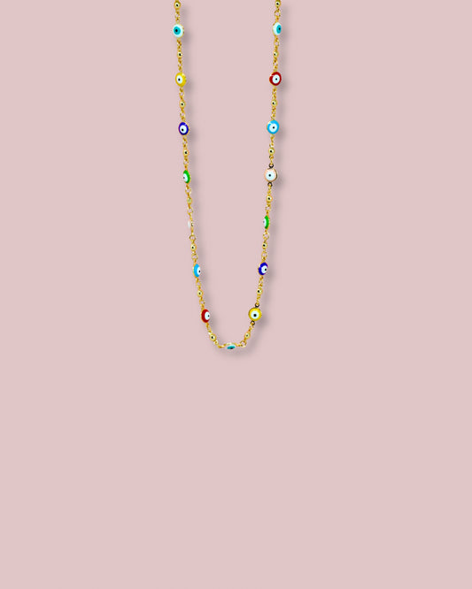 Multicolor Evil Eye Necklace