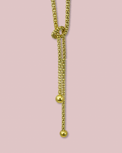 Long Adjustable Gold Necklace