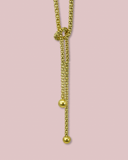 Long Adjustable Gold Necklace