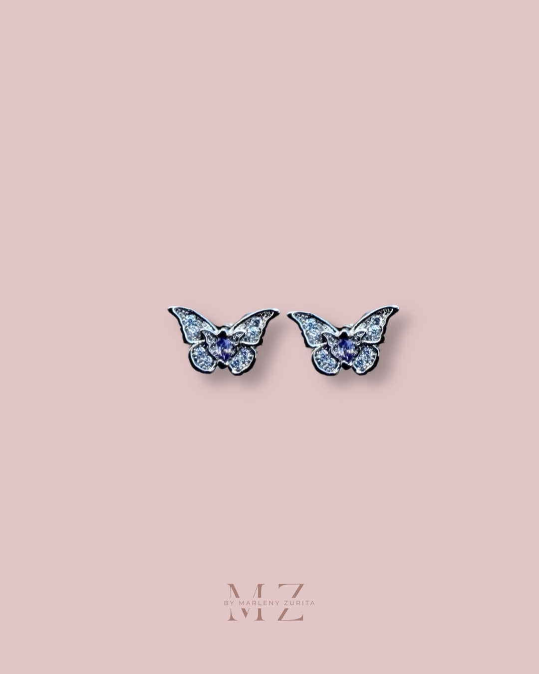 Butterfly Crystal Stud Earring