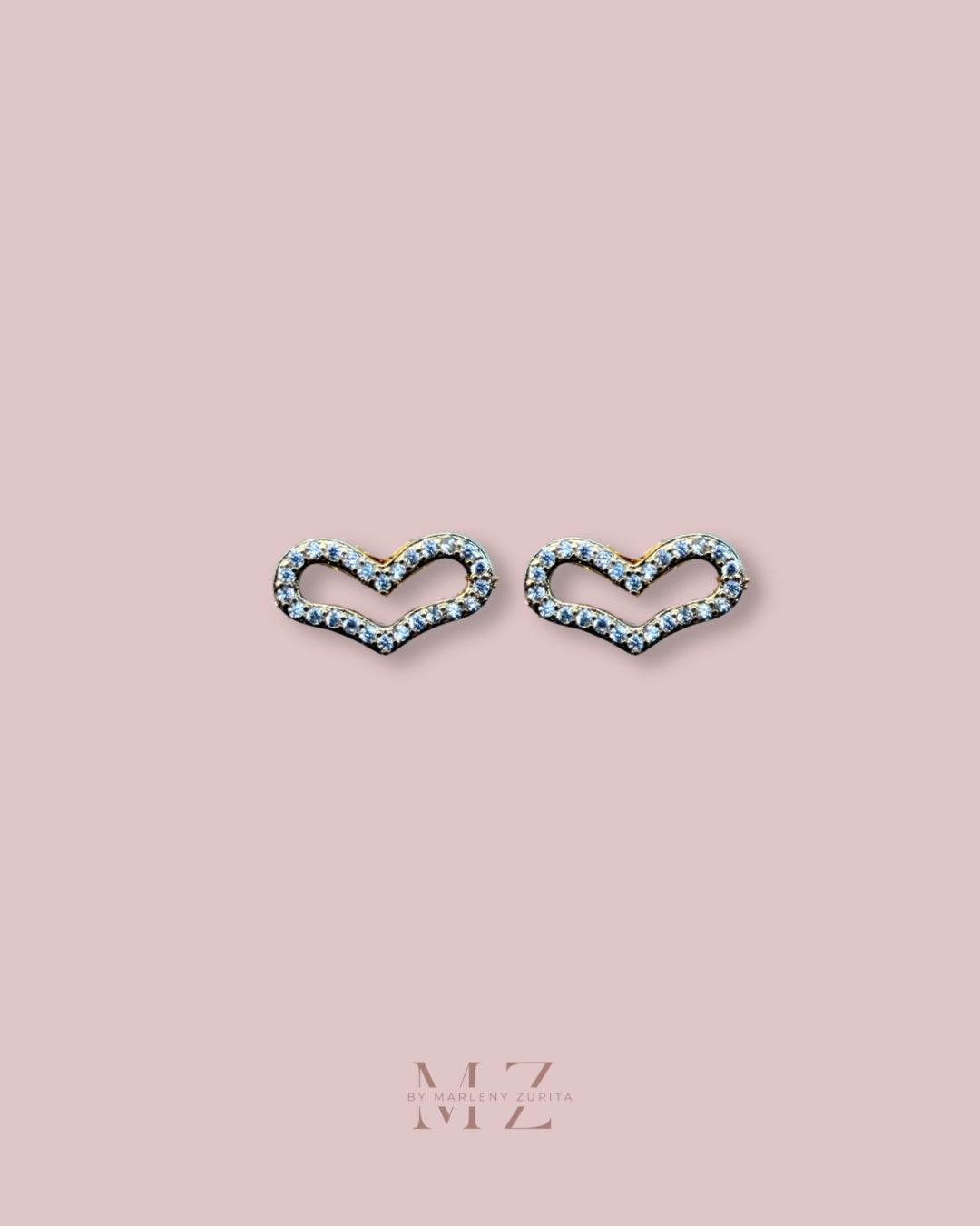 Crystal Heart Stud Earring