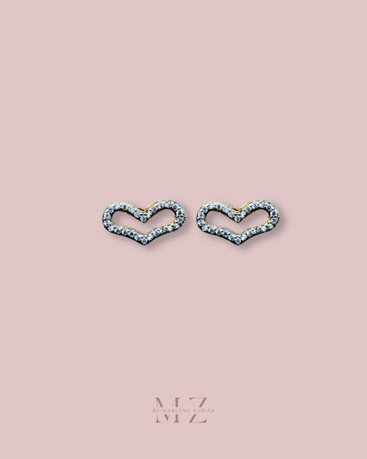Crystal Heart Stud Earring